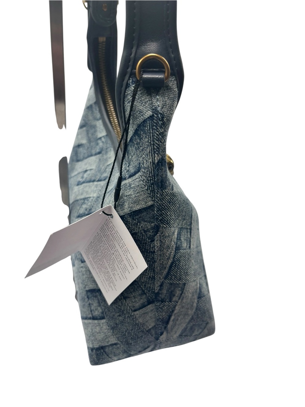 KURT GEIGER London Kensington Denim Weave Print Shoulder Bag w/ Dust Bag - Picture 8 of 16